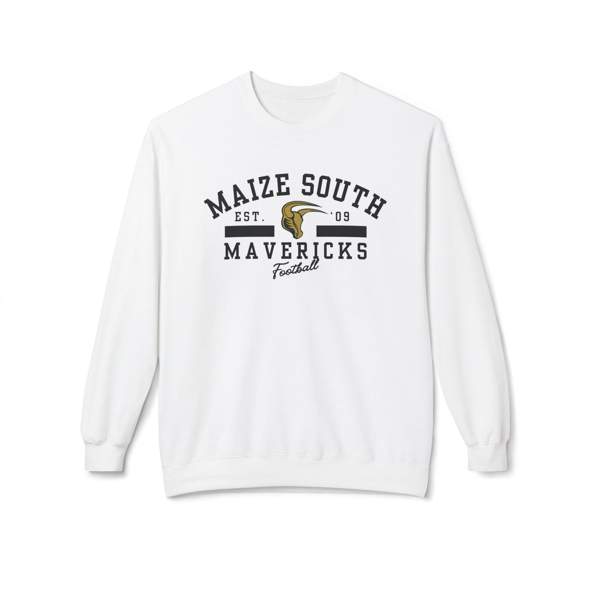 Maize South Mavericks Football Crewneck Sweatshirt